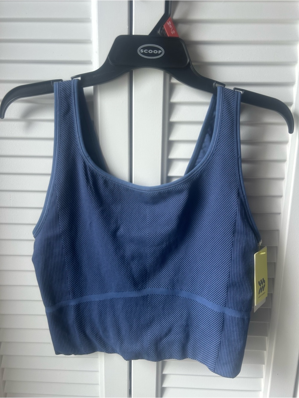 all in motion Navy Ribbed Scoop Sports Crop Top